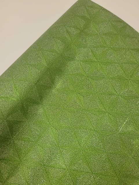 Contact Adesivo GLITTER/METALIZADO Triangulos Verde - 1 metro