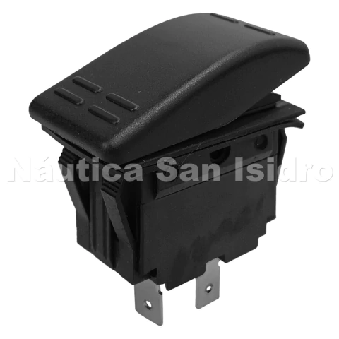 TECLA 1 PUNTO PLASTICA NEGRA 12V - comprar online