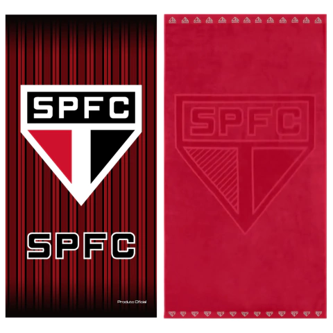 Kit 2 Toalhas São Paulo Banho Praia e Piscina Oficial Clubes do Brasil Licenciado Buettner