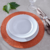 Jogo Americano Kit com 4 peças Multiuso Redondo 38cm para Sousplat Mesa Posta Cor Laranja - comprar online