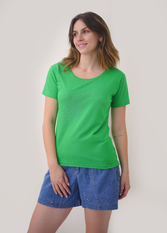 Remera Básica de Mujer Verde Benetton - comprar online