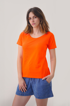 Remera Básica de Mujer Naranja - comprar online