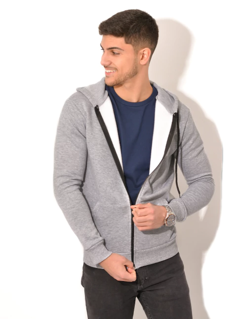 Campera Hombre Frisa Invisible Premium Con Capucha