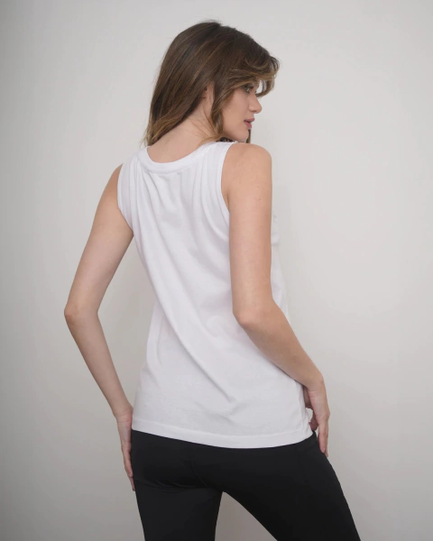 Musculosa Mujer Basica Blanca
