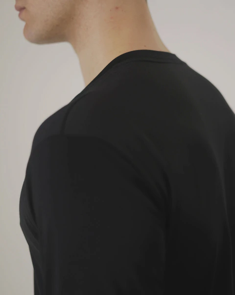 Remera Termica Frisada Negra