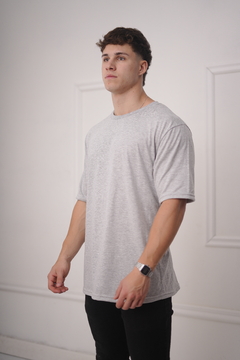 Remera Oversize Gris Melange - comprar online
