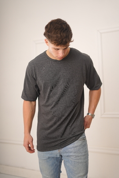 Remera Oversize Gris Topo