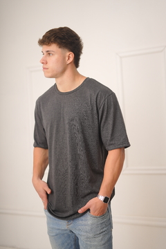 Remera Oversize Gris Topo - comprar online