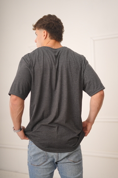 Remera Oversize Gris Topo - ABALAK