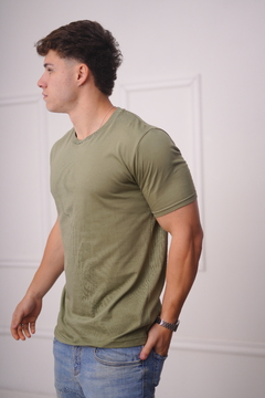 Remera Básica Verde Militar - tienda online