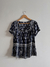 Blusa boho azul bordada, talle S - comprar online