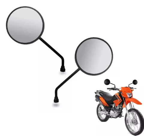 Espelho Retrovisor Redondo NXR Bros 125 150 Biz 100 - GVS