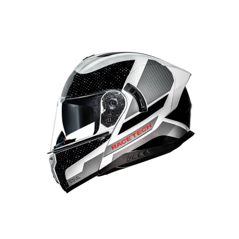 Capacete Race Tech Signal Gear Matte Black / White