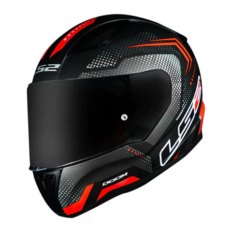 Capacete Ls2 FF353 Rapid Doom Matte Black / Red