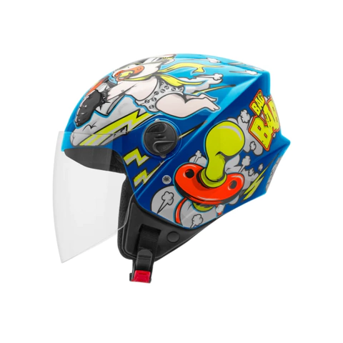 Capacete New Liberty 3 Bad Baby Azul Brilhante Pro Tork