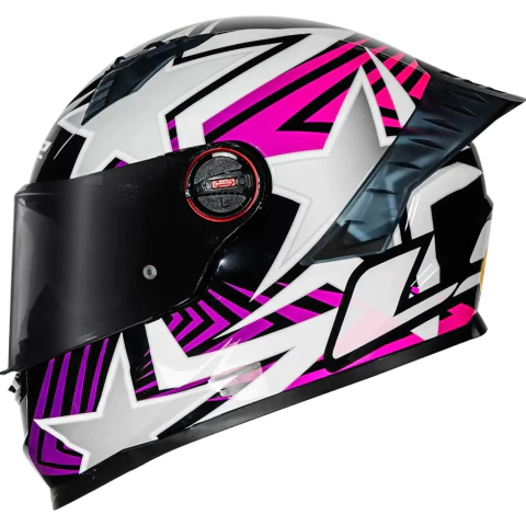 Capacete LS2 FF358 Pro Estellar Preto / Rosa / Roxo (58)