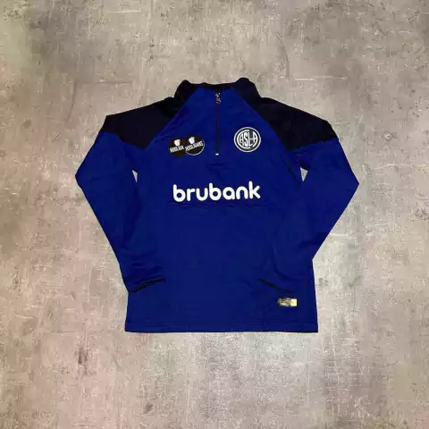 Buzo San Lorenzo medio cierre azul niño