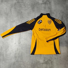 Buzo Boca medio cierre amarillo mangas grises Betsson niño - Hooligans Bahía