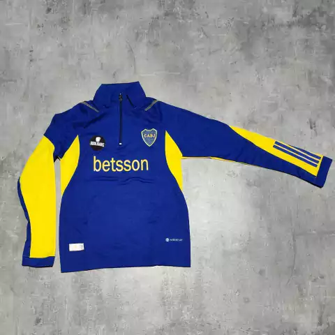 Buzo Boca Betsson azul niño medio cierre