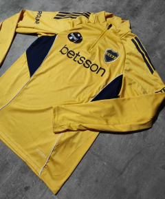 Buzo Boca Betsson medio cierre amarillo - tienda online