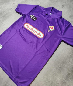 Camiseta Fiorentina Batistuta violeta retro Nintendo niño en internet