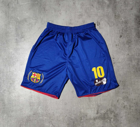 Short Barcelona retro azul y rojo