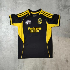 Camiseta Real Madrid suplente negra Mbappe niño en internet