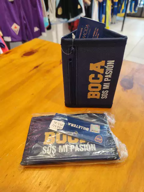 Billetera Boca azul niño