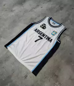 Musculosa Argentina blanca Campazzo - comprar online