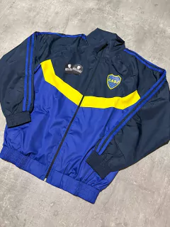 Rompeviento Boca azul oscuro franja amarilla en internet