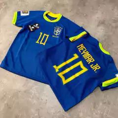Camiseta Brasil suplente azul niño - comprar online