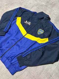 Rompeviento Boca azul oscuro franja amarilla - comprar online