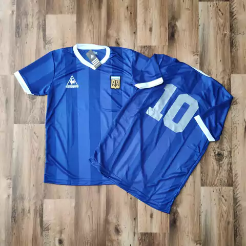 Camiseta AFA 1986 gol del siglo azul Maradona retro