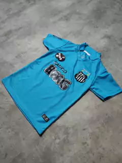 Camiseta Santos Neymar suplente celeste niño - Hooligans Bahía