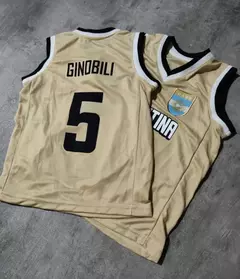 Musculosa Argentina basquet dorada Ginobili en internet