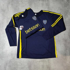 Buzo Boca azul oscuro cuello redondo talle especial - Hooligans Bahía