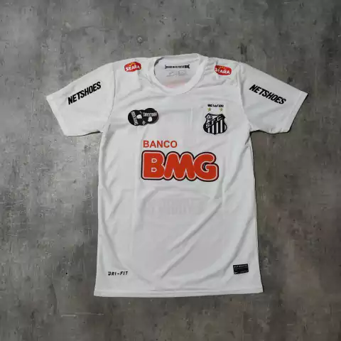 Camiseta Santos Neymar titular blanca retro