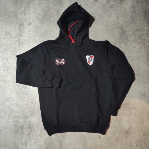 Buzo River canguro negro frisa escudo