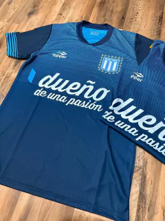 Camiseta Racing Dueños de una pasion retro azul oscura