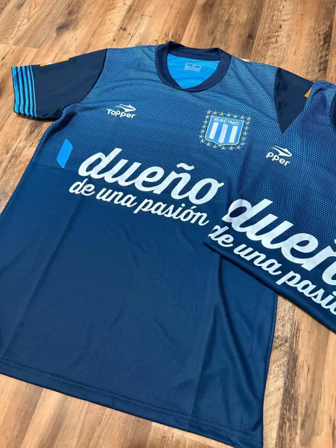 Camiseta Racing Dueños de una pasion retro azul oscura