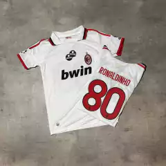 Camiseta Milan 80 blanca retro Ronaldinho