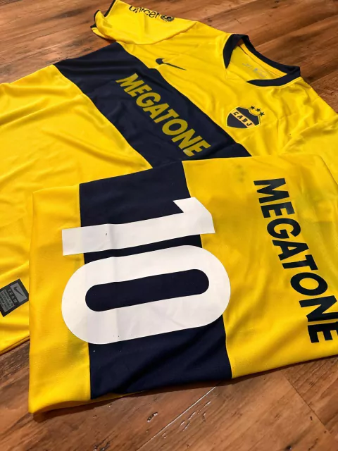 Camiseta Boca Megatone amarilla Roman retro