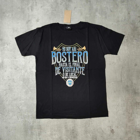 Remera Boca Yo soy asi bostero hasta el final negra