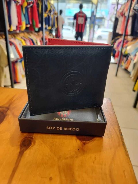 Billetera San Lorenzo azul clara lisa