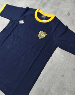 Remera Boca azul oscura lisa oficial - Hooligans Bahía