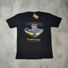Remera Boca estadio Bombonera negra