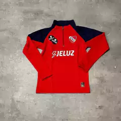 Buzo Independiente medio cierre rojo y azul niño