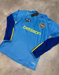 Buzo Boca medio cierre celeste Betsson - comprar online