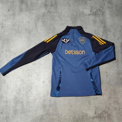 Buzo Boca medio cierre Betsson celeste y gris en internet