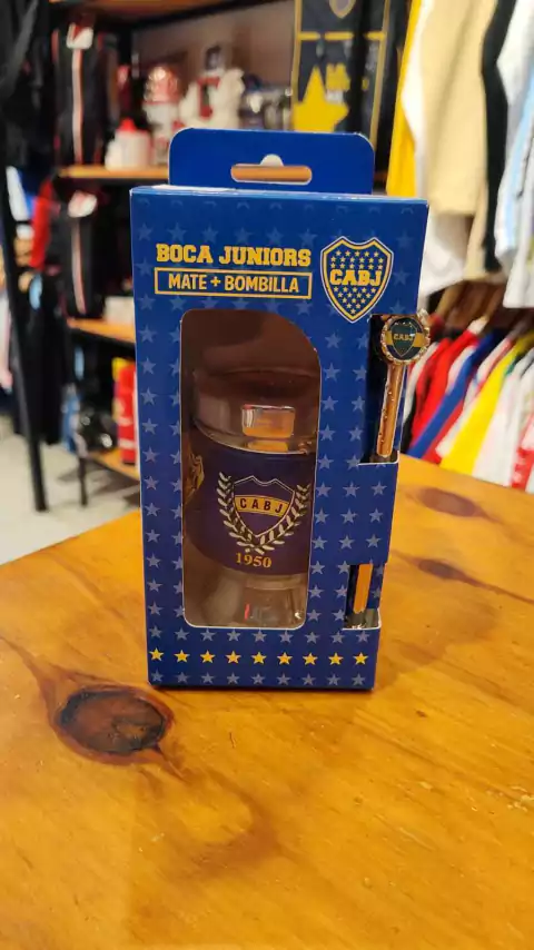 Mate Boca madera con bombilla